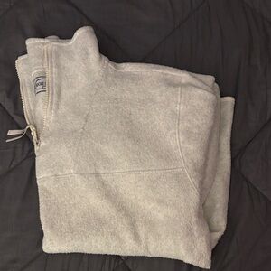 Bugle Boy Cozy Fall Gray Quarter-Zip Snow Fleece